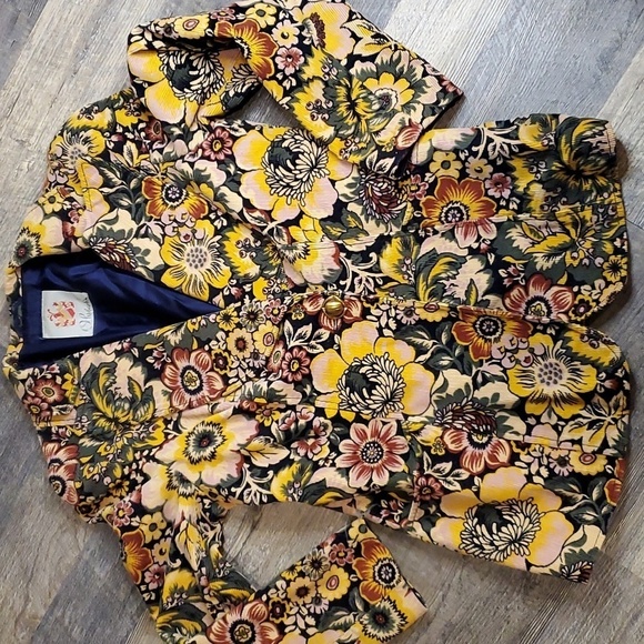 Vintage Jackets & Blazers - Ohrbachs Vintage Floral Corduroy Blazer sz Medium